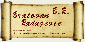 Bratovan Radujević vizit kartica